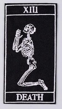 Death Skeleton Skull Praying Pray Prayer XIII Tarot Card Fortune Telling Patch