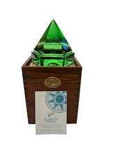 Windjammer Green Ship Deck Prism Glass Pyramid Nautical Maritime Paperweight