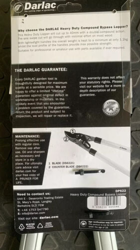Darlac DP622 Heavy Duty Compound Action Bypass Lopper New - Picture 5 of 6