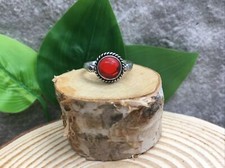 Garnet Handmade Gemstone Ring 925 Silver Plated Free Ship Size 7 New 6420
