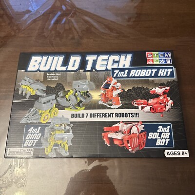 Build Tech 7 in1 Robots Building Kit S.T.E.M. Build 7 Different Robots!!!~ NIB~