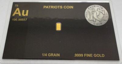 #ad 1 4 Grain Collectible Gold .9999 Pure Gold Bar FREE SHIPPING $11.70