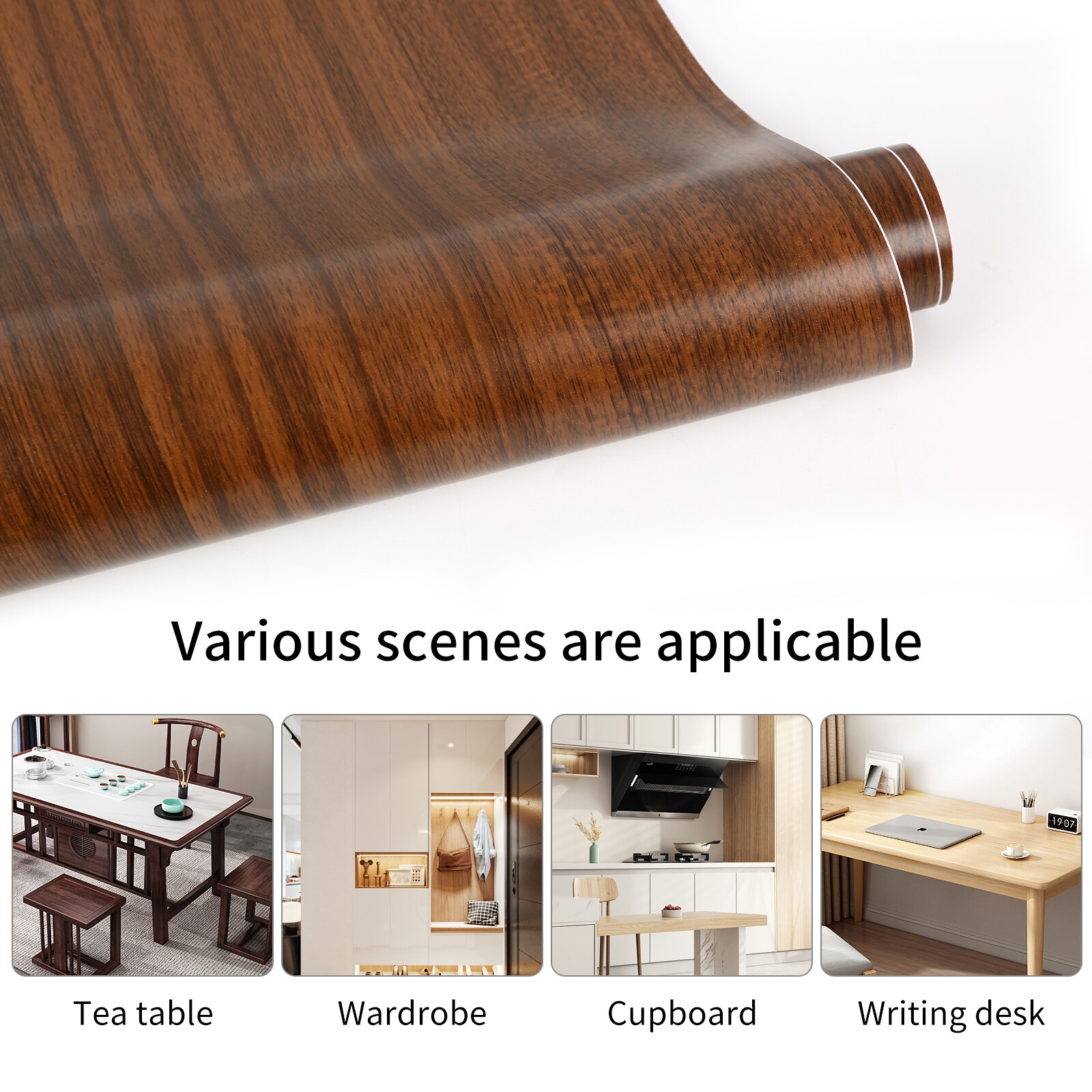 Wood Grain Effect Wallpaper Vinyl Self Adhesive Sticker Furniture Wrap