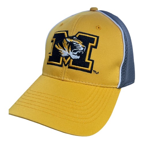Missouri Tigers Rare Sample Hat Strap Collector NCAA College Football Mizzou Y2K Mizzou Tigers Big Oval Tiger Head Trucker Mesh Black and  main image 3