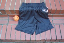 Nike Air Jordan Basketball JUMPMAN LOGO Black Grey Boys Shorts S/Small 8-10 Yrs