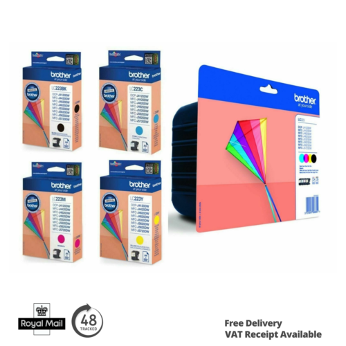 Brother Original LC223 CMYK/Multipack Ink Cartridge for DCP-J562DW Lot - INDATE - Picture 1 of 7