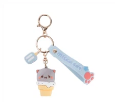Bubu And Dudu Mitao Cat Keychain Charm Tie Pendant Bag Car KeyRing Cone B