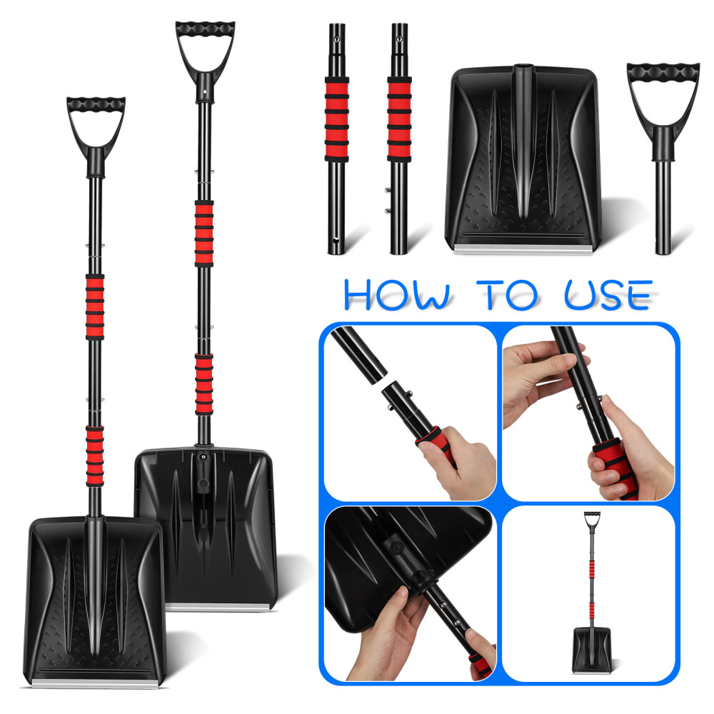 Portable Snow Shovels for Car Retractable Snow Snow for Snow Removal eBay