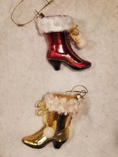 Christmas Ornaments, Glass Boots