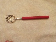 ONE "RED " BEAR CLAW TELESCOPIC BACK SCRATCHER, EXTENDABLE TO 23"