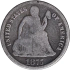 1875 Seated Liberty Dime ~ Good Details