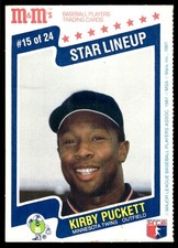 Kirby Puckett 1987 M&M's Star Lineup #15 Twins MLB READ FREE SHIP AutographDen
