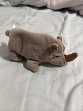 Ty Beanie Baby Spike the Rhinoceros Vintage 4060-DOB 8/13/1996