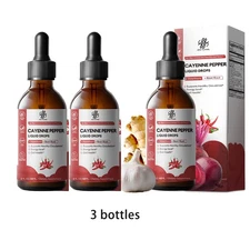 3Pack Cayenne Pepper Drops Supplement Liquid + Hawthorn Beet Root Liquid Drops