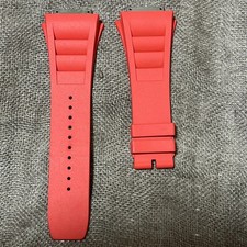 Replacement Red Rubber Watch Strap Fits Richard Mille RM030 30M M Size