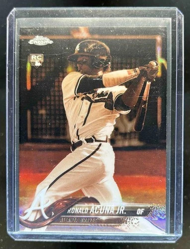 2018 Topps Chrome Sepia Refractor # 193 Rookie Ronald Acuna Jr. Braves Near Mint