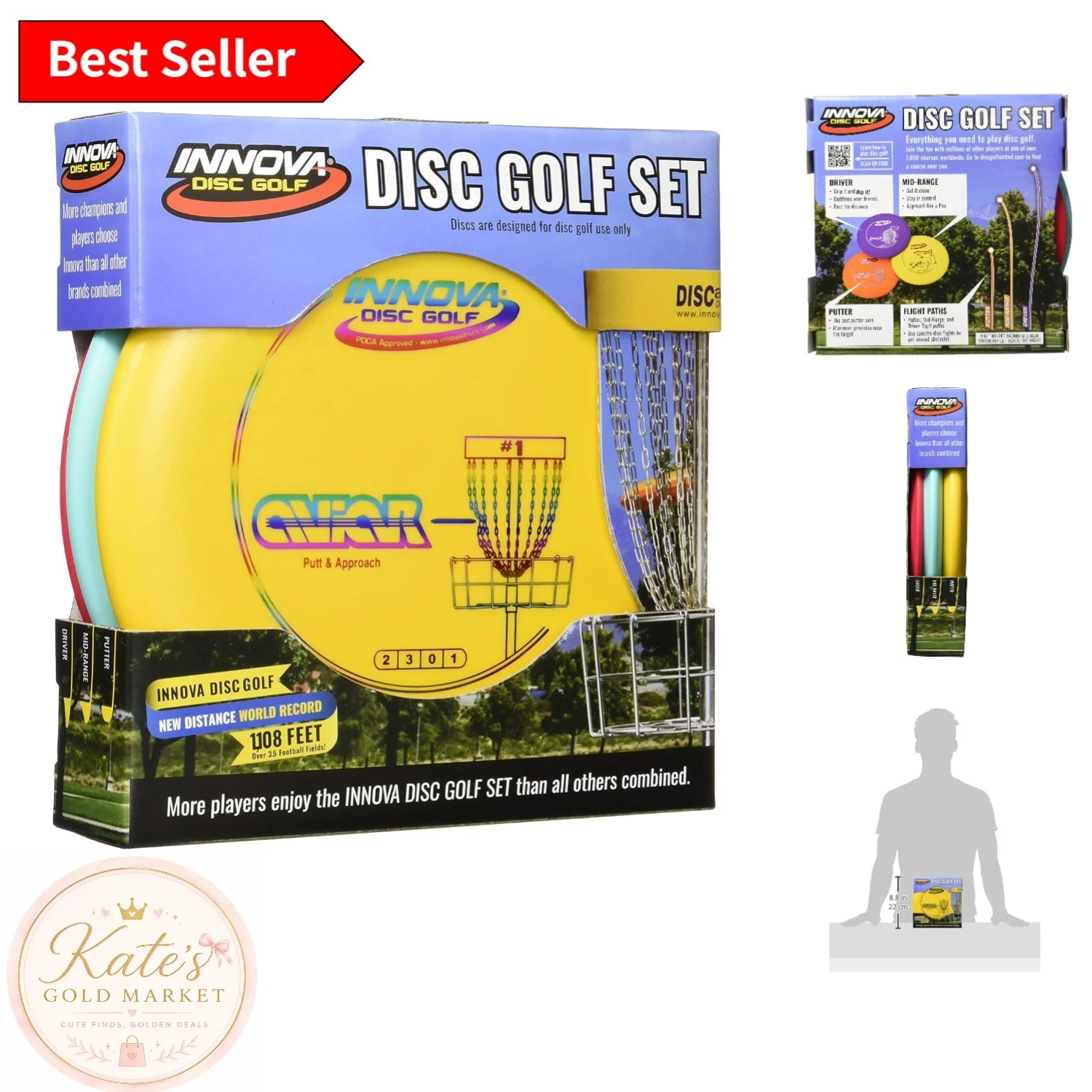 Professional-Quality Innova Disc Golf Set - Driver, Mid-Range & Putter 3-Pack