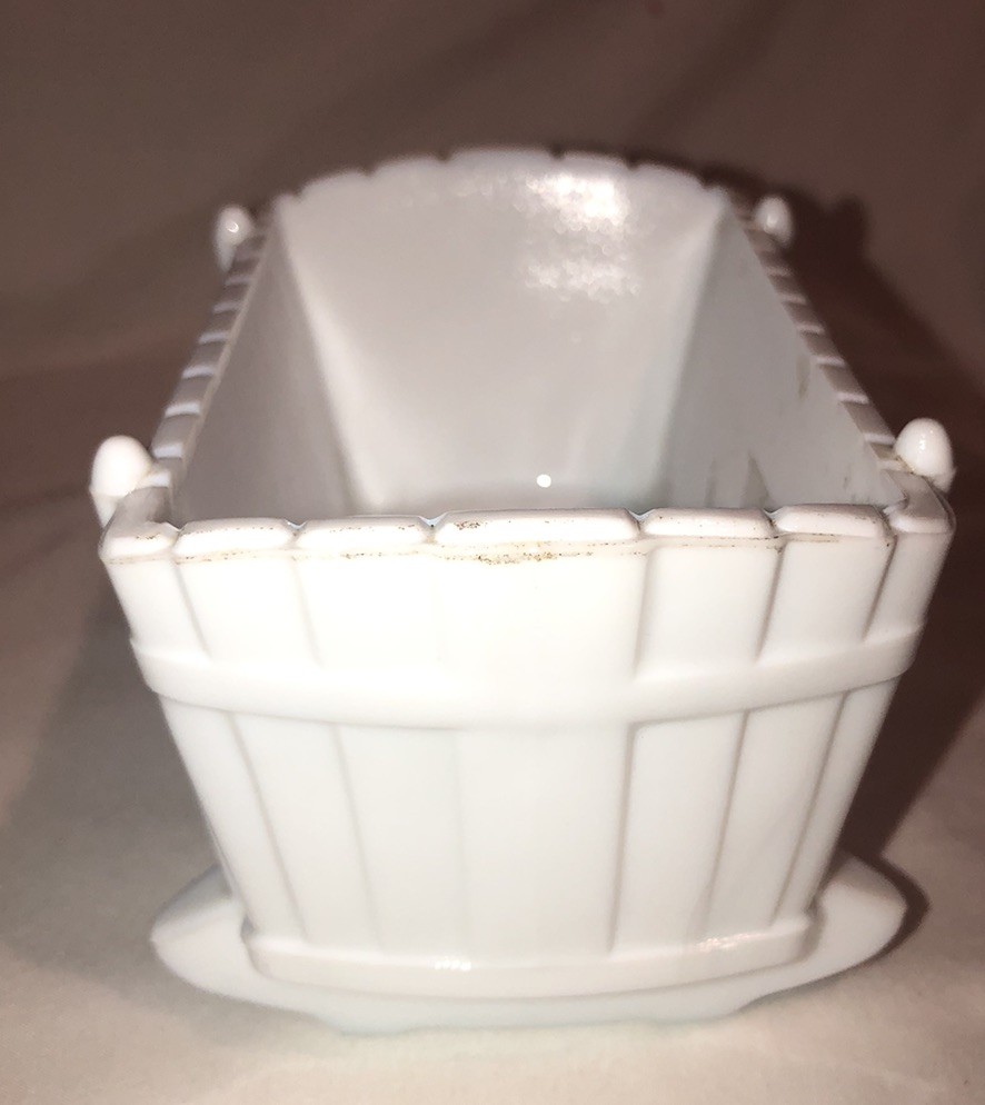 Milk Glass Dish Vintage Cradle White Westmoreland MCM- Candy, Trinkets, Flowers