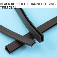 Rubber U Channel Edging Trim Seal Door Window Edge Protector Strip U-shape Black