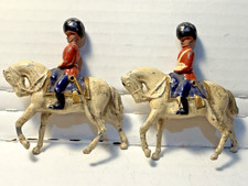 Pair Vintage Britains Hollowcast Lead Mounted British Household Cavalry Soldiers