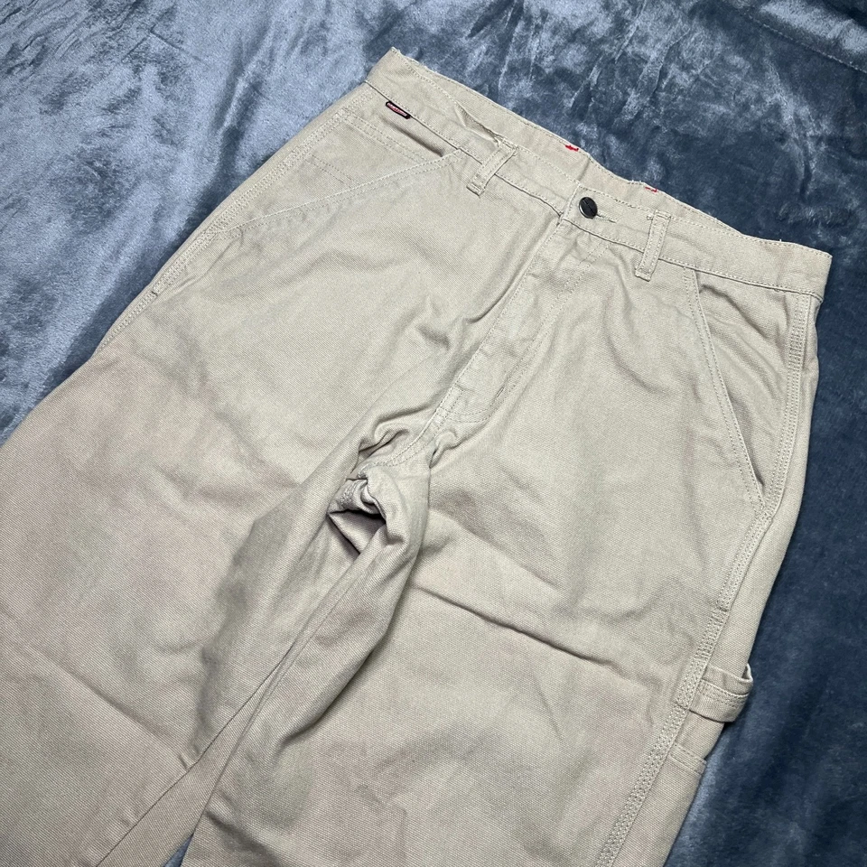 Pantalones de Trabajo CRAFTSMAN Para Hombre 30x33 Lona Carpintero Utilitario Pantalón Caqui Usados en Excelente Condición Pesados Foto 4 de 4