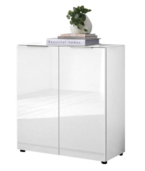 Kommode 2 TüRen Schrank Sideboard Moderner Highboard Beistellschrank Weiß-image