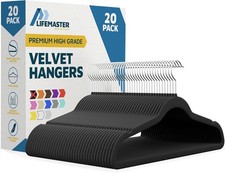Velvet Clothes Hangers – W/ 360 Degree Swivel Hook & Non-Slip Shoulder Notch
