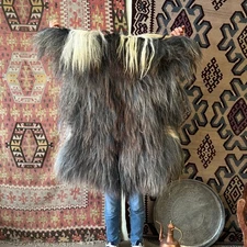 Natural Angora Goat Skin Rug Goat Hide Long Hair Goatskin Pelt Goat Skin Fur 2x2