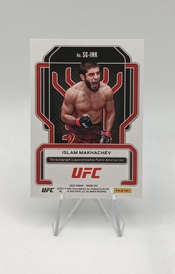 UFC サインカード　マスヴィダル Islam Makhachev 2022 Panini Prizm UFC Signatures Autograph. FIRST