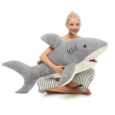 51inch Giant Shark Stuffed Animal, Large Shark Plush Toy Pillow Gift for Kids...