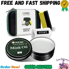 GQQCWVW KIEMT Mink Oil for Leather Boots, Leather Cleaner and Conditioner wit...