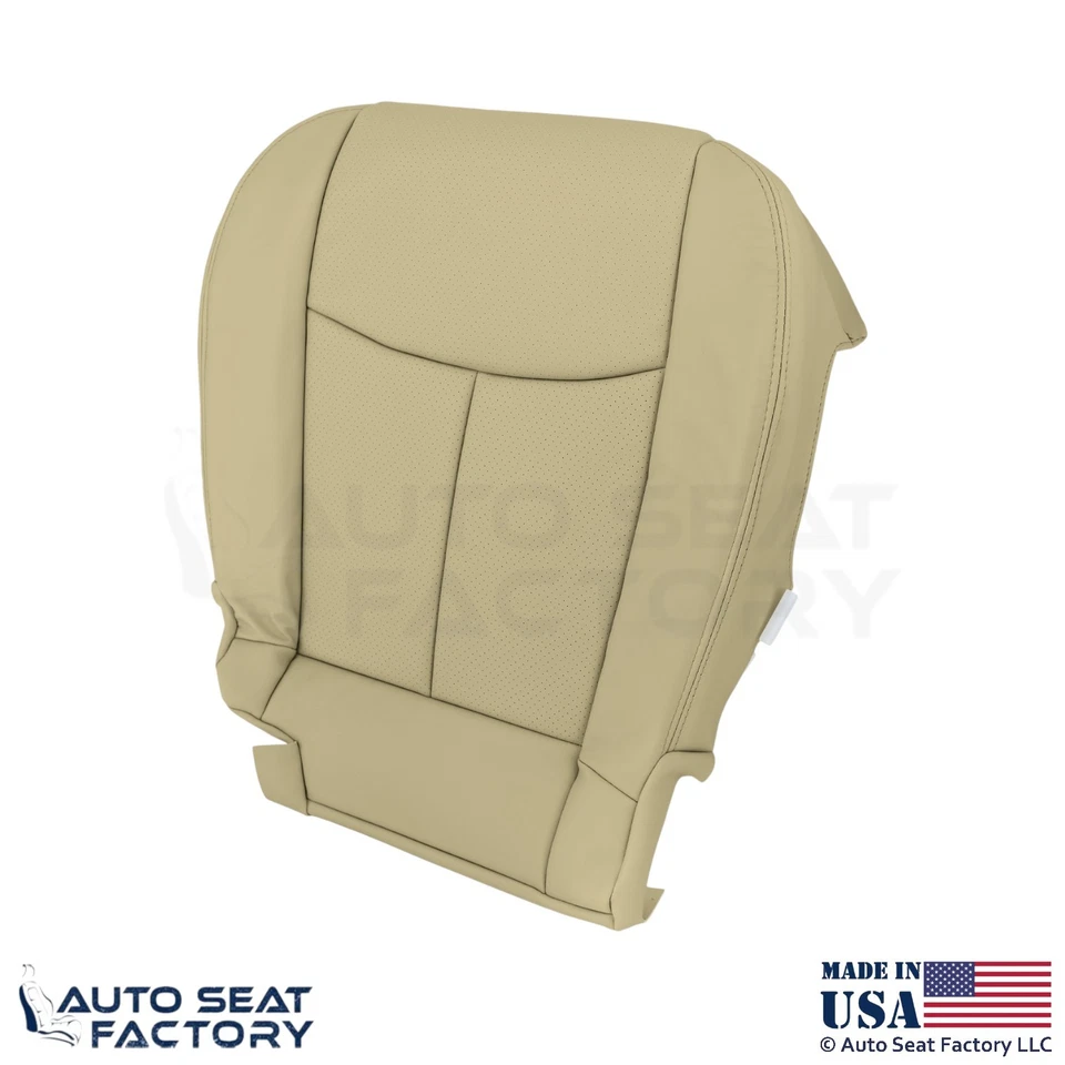 Cubierta de asiento inferior de conductor de cuero genuino para Infiniti M37 M56 2011-2013 trigo Foto 4 de 4