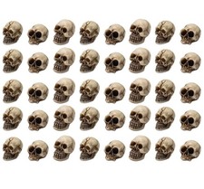 40Pcs Halloween Mini Skulls Miniature Skeleton Head Figurine for Halloween De...