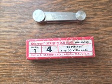 Starrett No. 4 Screw Pitch Gage w/Box Machinist Tool USA