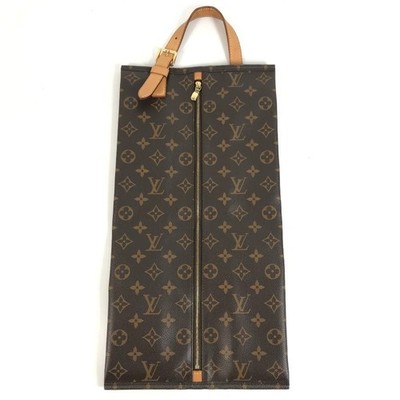 LOUIS VUITTON Monogram Ussuarie Schuhe Etui M43892 LV Auth 168357V