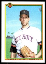 Mike Henneman 1990 Bowman #345 Tigers MLB READ FREE SHIPPING AutographDen