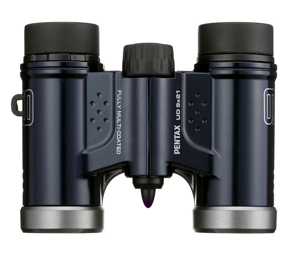 Pentax UD 9 x 21 Compact Binoculars in Navy Blue / Silver + Case (UK Stock) BNIB