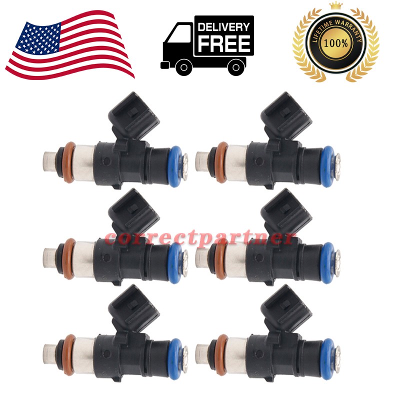 For Bosch Chrysler Dodge Ram Jeep 3.6L 5184085AC 0280158233 6 PCS Fuel Injectors