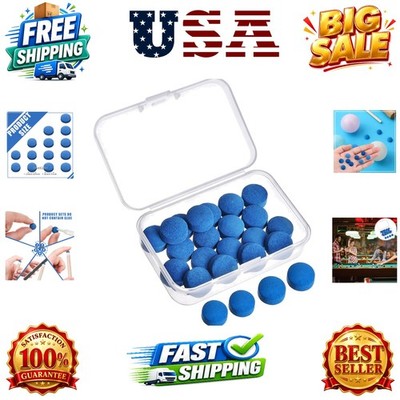 20 Pcs Billiard Pool Cue Tips Replacement Kit Pool Stick Tips with Storage Bo...