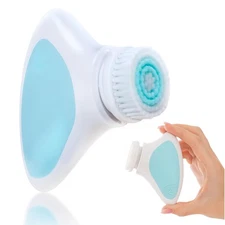 Sonic Facial Cleansing Brush – Gentle Dual-Speed Electric Exfoliator,