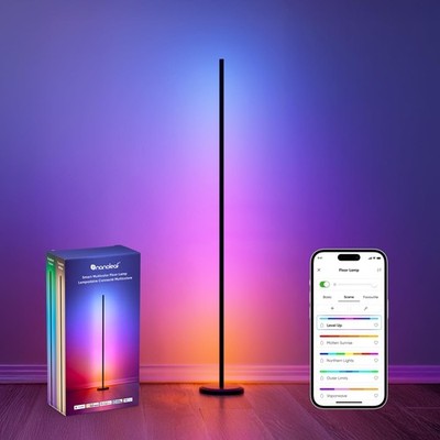 Nanoleaf Matter Smart Floor Lamp, LED Standing Lamps Work with Alexa, Black 