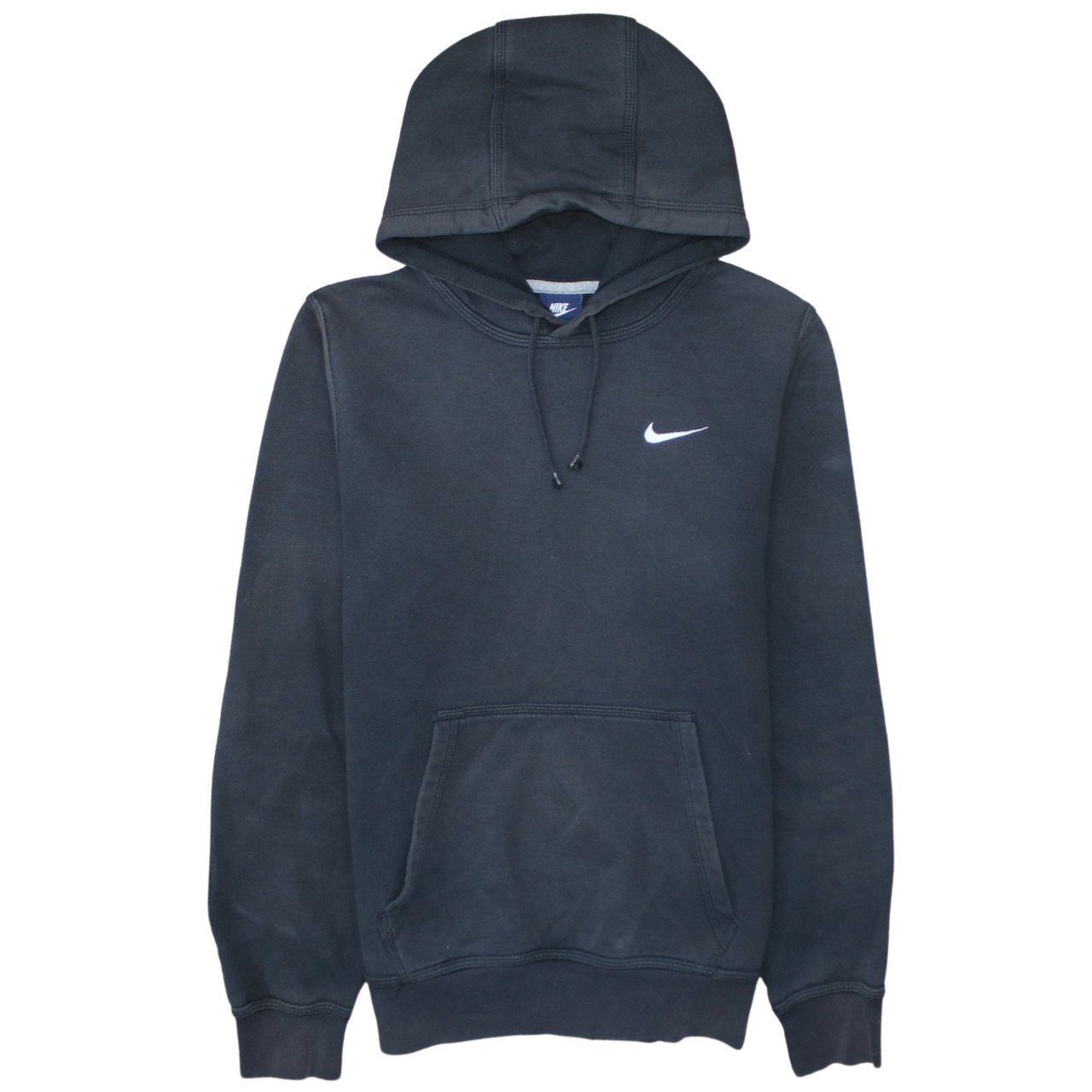Nike Mens Hoodie Black Fleece Pullover Embroidered Swoosh Kangaroo Pocket S