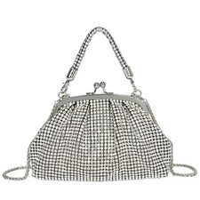 Gallantry Pochette de Soirée pour Femme Rétro à Perles avec Fermoir Clic-clac