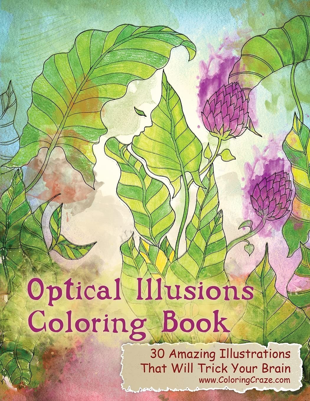 Optical Illusions Coloring Book: 30 Amazing Illustrations That Will Trick Your