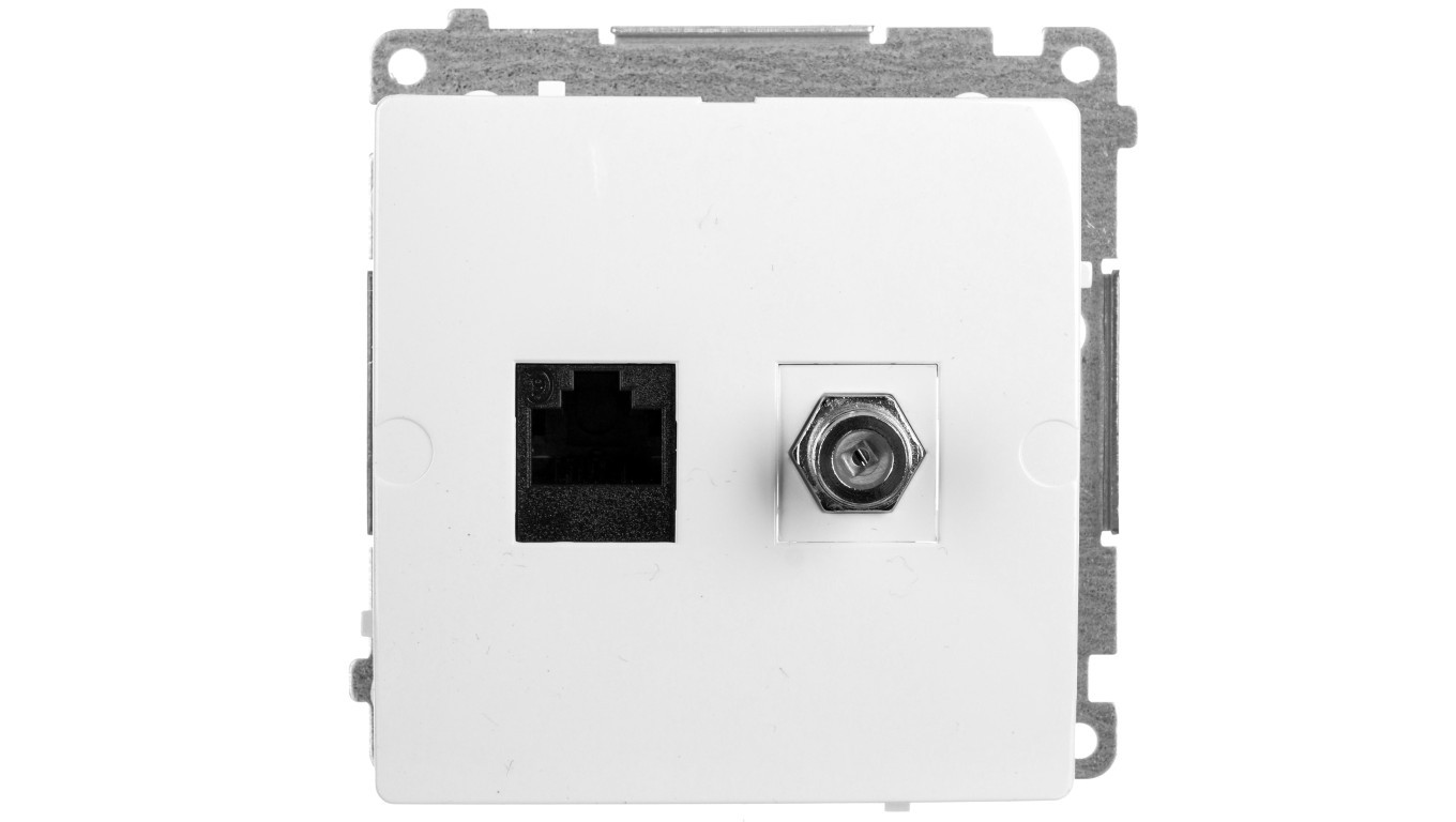 Kontakt-Simon BMAFRJ45.01/11 Steckdose weiß Kunststoff IP20 75mm 36mm 75mm - Bild 3