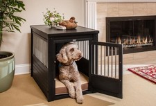 New Age Pet EcoFlex Dog Pet Crate End Table Furniture Style Large Espresso