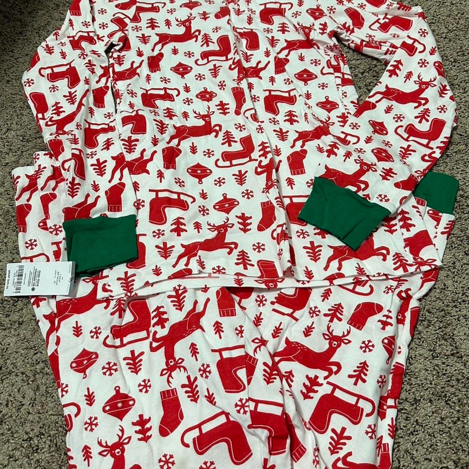 Red and white festive Christmas pajamas for cozy holiday nights