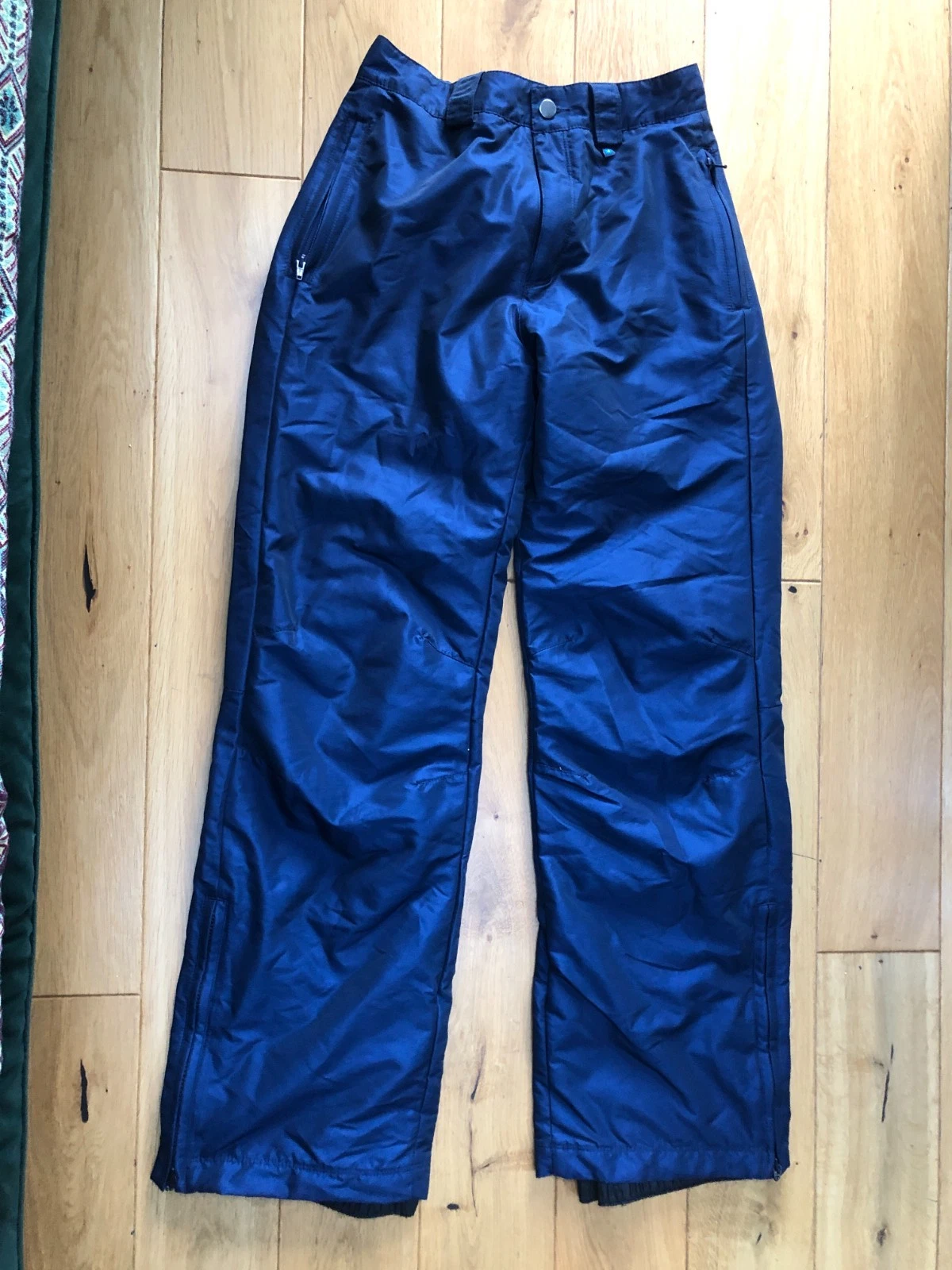 VINTAGE LUHTA WOMENS SIZE 12 SKI SNOW PANTS TROUSERS BLUE VG CONDITION