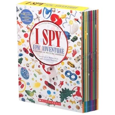 I SPY Epic Advanture 10 Books Of Picture Riddles Box Set With Free Magnifying Gl