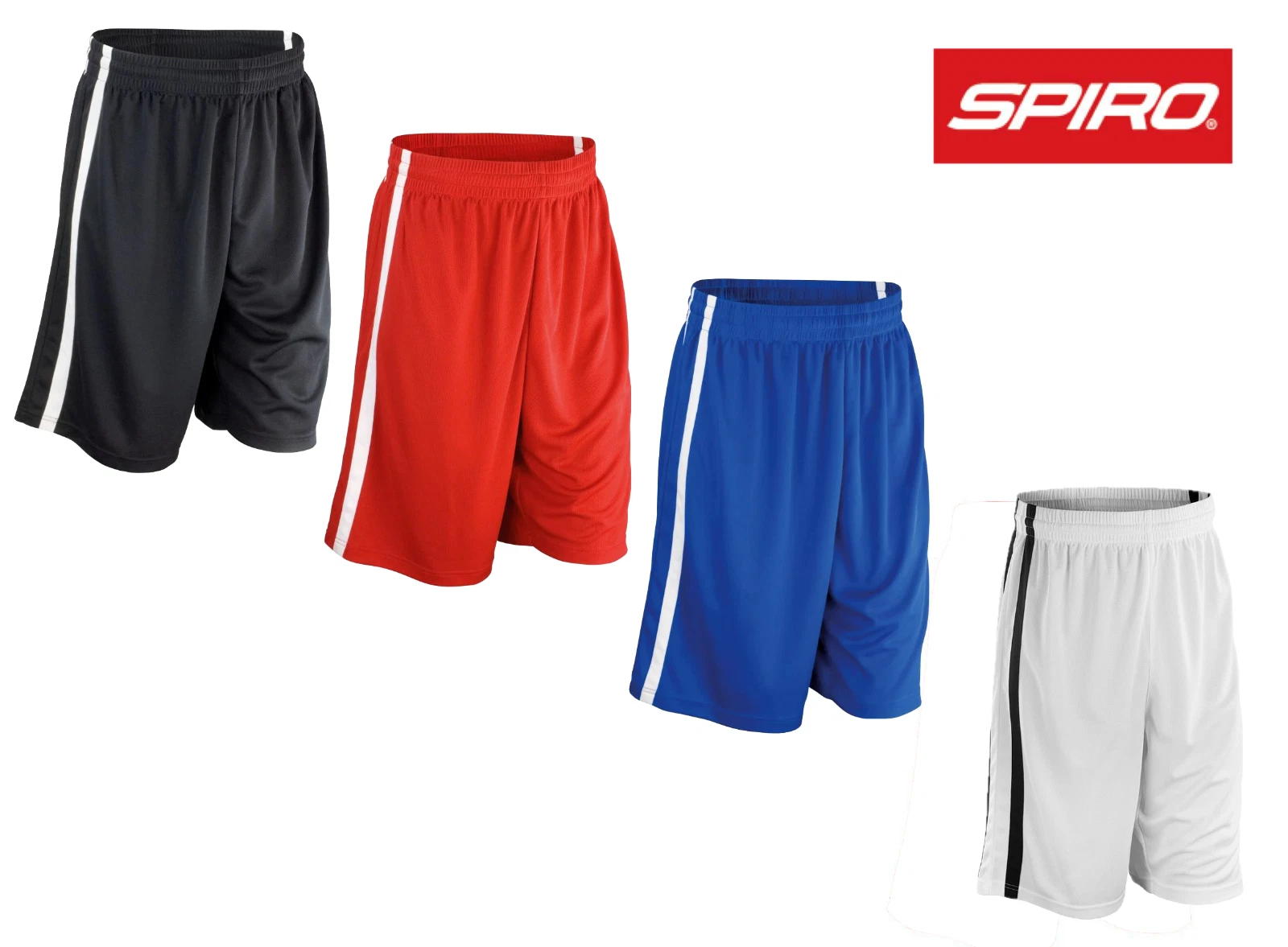 Basketball Shorts Lightweight Breathable Loose Fit with Long Leg by Spiro
Opens in a new window or t